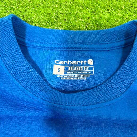 Carhartt Pocket Tee SM‎ Relax Fit Blue TX NWOT Carhartt Shirt - Picture 3 of 6